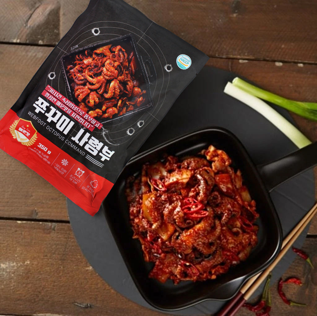 [Free Separate Shipping] Jjukkumi Commando - Spicy Stir-fried Octopus 350g x 8 Packs