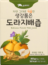 [Free Separate Shipping] Slow Food - Ginger-Infused Balloon Flower Root Pear Juice 80ml x 30 packs (4 boxes)