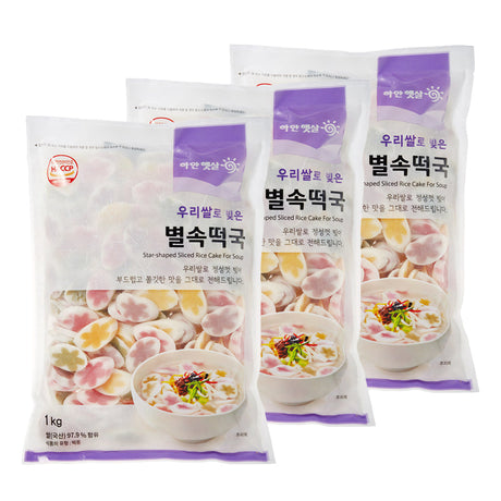 Byeolsok Tteokguk Tteok made with Korean rice 1kg * 3 packs