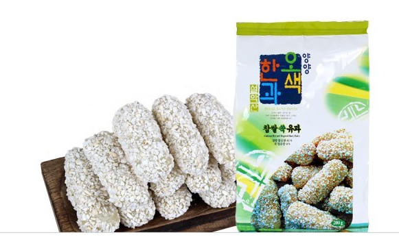 양양오색한과 - 찹쌀유과 3종 세트<br/>(연유과 2봉+콩유과 1봉+쑥유과 1봉)