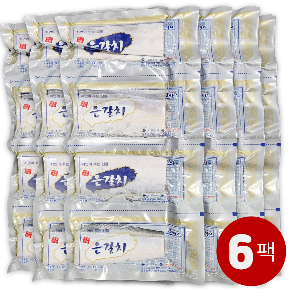 [Free Separate Shipping] Jeju Premium Extra Large Silver Hairtail 1 Fish (4 Pieces) x 6 Packs (Total 24 Pieces)