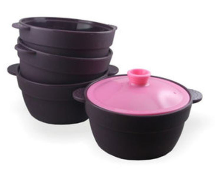 Silicone Egg Steamer for 2 (Small) - Pink/Green