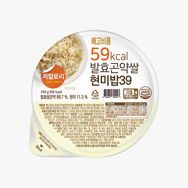 [Free Separate Shipping] Konjac.com - Ppaegobium 59kcal Fermented Konjac Rice Brown Rice 1 Box (30 Packs)