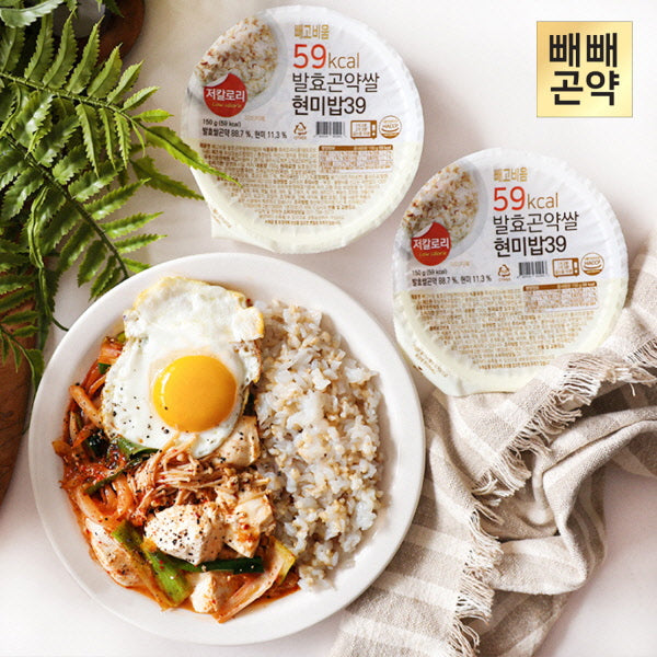 [Free Separate Shipping] Konjac.com - Ppaegobium 59kcal Fermented Konjac Rice Brown Rice 1 Box (30 Packs)