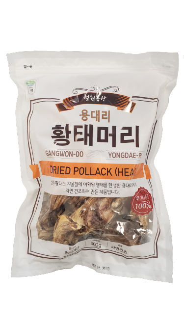 Yongdaeri (Jinburyeong) Unsmoked Steamed Dried Pollack Head 500g