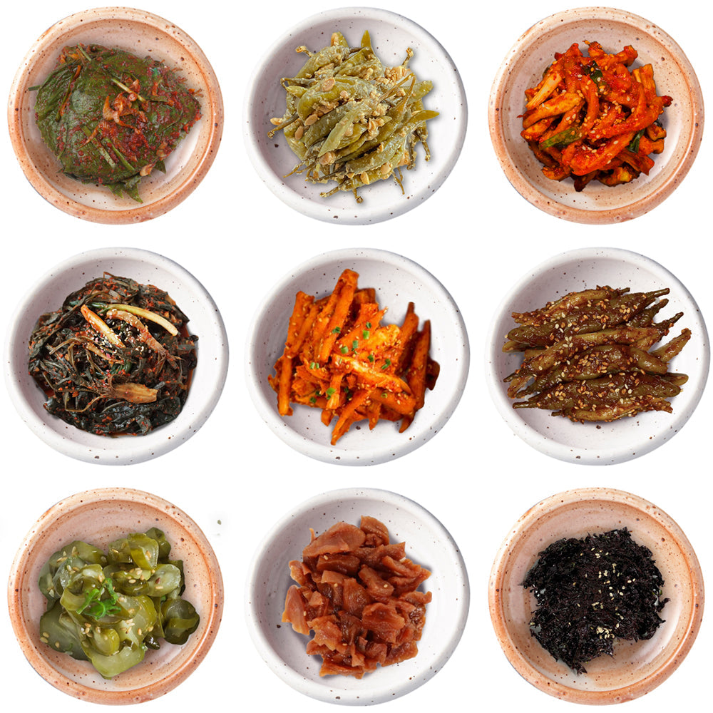 [Free Separate Shipping] Delicious 9-Piece Side Dish Set