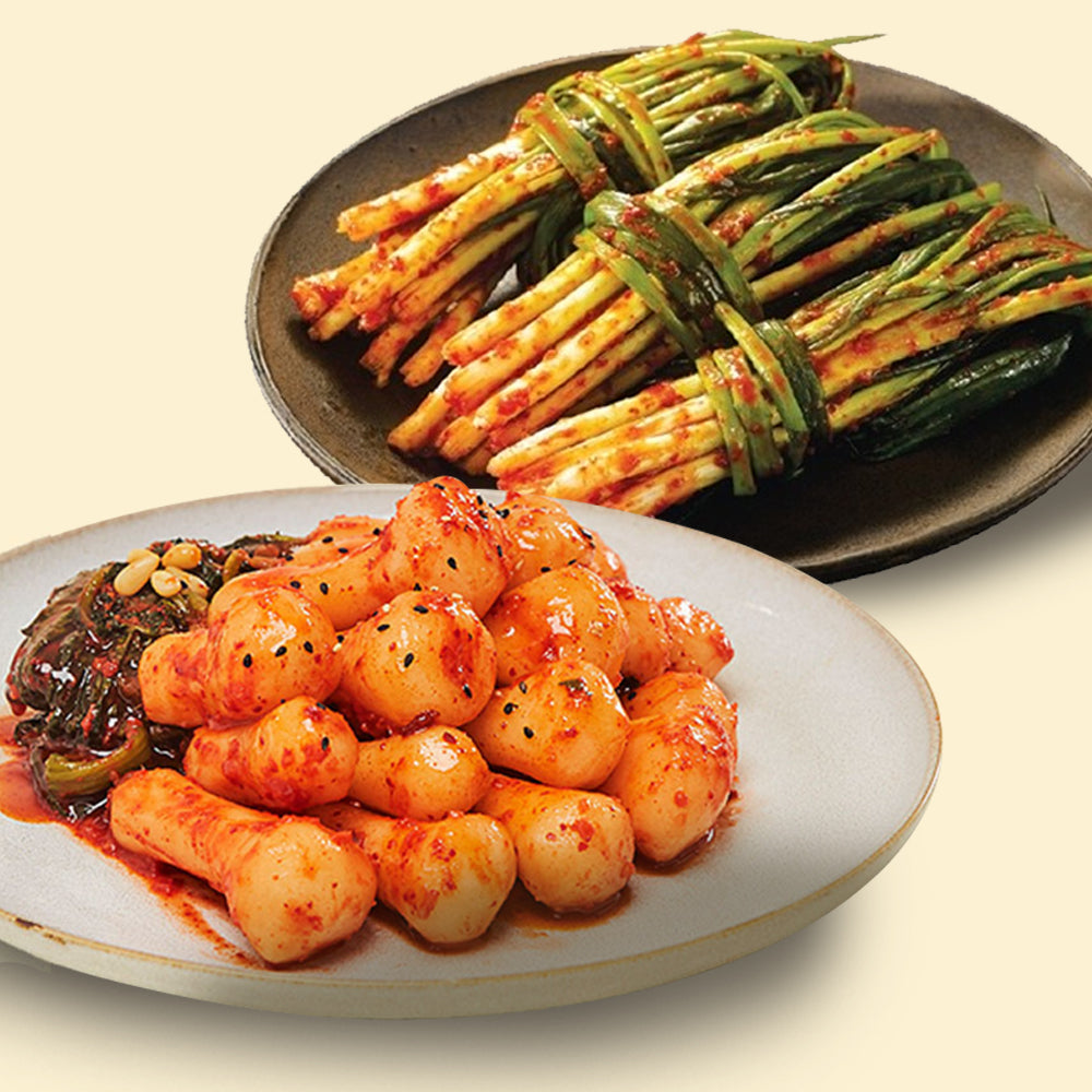 [Kkotma Fresh] Yesodam Green Onion Kimchi 1kg + Radish Kimchi 1kg