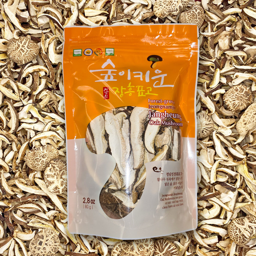 80g Forest-Grown Jeongnamjin Jangheung Shiitake Mushroom Slices
