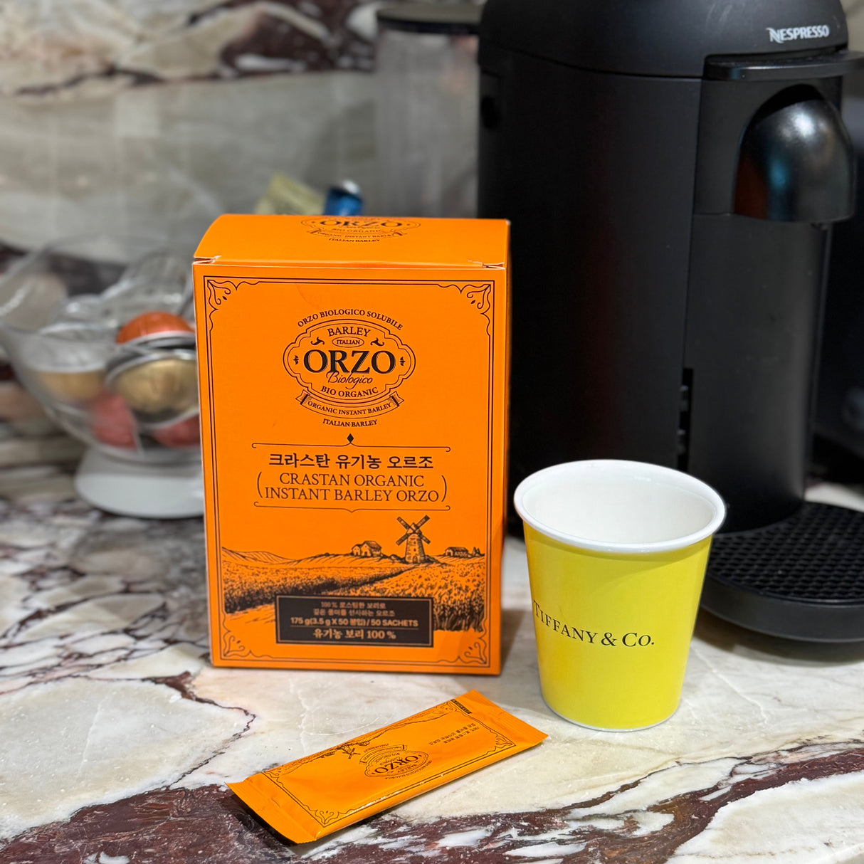 Krastan - Organic Orzo Coffee Flavored Barley Tea (3.5g x 50 packets)