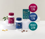 [Direct Shipping to Korea] Kkotma Multi Vitamin & Mineral Women's (1) + Men's (1) + Lutein Zeaxanthin (2)