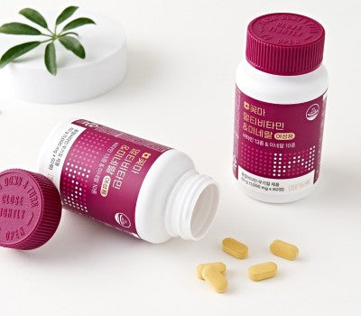 [Direct Shipping to Korea] Kkotma Multivitamin & Mineral for Women (1) + Plant-based RTG Omega 3 (1) + Calmadi for Bone Health (1)