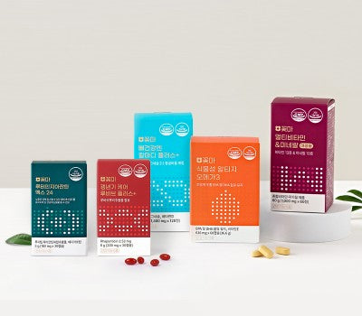 [Direct Shipping to Korea] Kkotma Omega 3 (1) + Calmady (1) + Multivitamin & Mineral for Women (1) + Lutein (1) + Rhubarb (1)