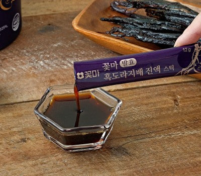 [Direct Shipping to Korea] Kkotma Fermented Black Balloon Flower & Pear Extract Sticks (12g x 50 packets) 1 Bottle