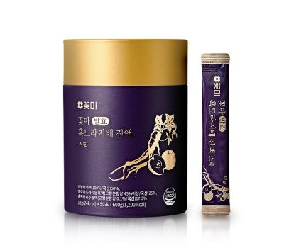 [Direct Shipping to Korea] Kkotma Fermented Black Balloon Flower & Pear Extract Sticks (12g x 50 packets) 1 Bottle