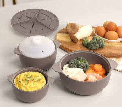 Everyday Convenience All-Inclusive Silicone Steamer 4-Piece Set (Select Color)