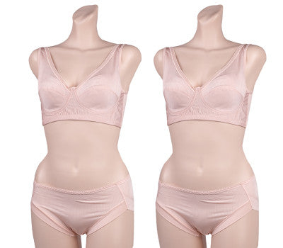 [Direct Shipping to Korea] Punggi Rayon Mesh Bra Skin (2p) + Seamless Panty Skin (2p) Set