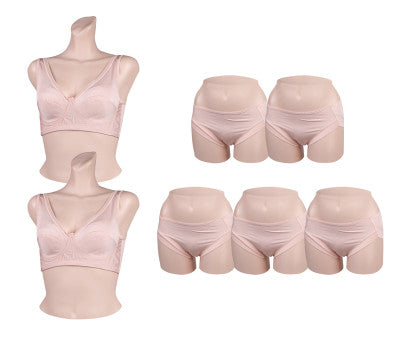 [Direct Shipping to Korea] Punggi Rayon Mesh Bra Skin (2P) + Seamless Panties Skin (2P) + Seamless Panties Skin (3P)
