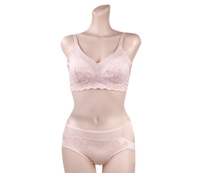 [Direct Shipping to Korea] Punggi Rayon Lace Cover Bra (1p) + Lace Cover Panty (1p) Set