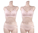 [Direct Shipping to Korea] Punggi Rayon Lace Cover Bra (2p) + Lace Cover Panty (2p) Set