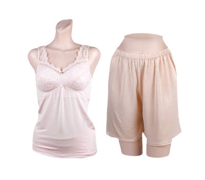 [Direct Shipping to Korea] Punggi Rayon Pointed Top Skin (1p) + Beige Undershorts (1p) Set