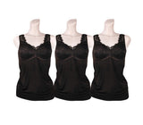 [Direct Shipping to Korea] Punggi Rayon Accent Bra-Running (Skin or Black) 3-Piece Set