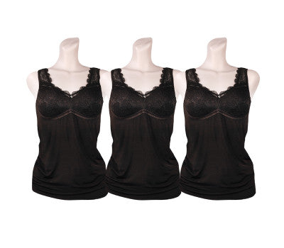 [Direct Shipping to Korea] Punggi Rayon Accent Bra-Running (Skin or Black) 3-Piece Set