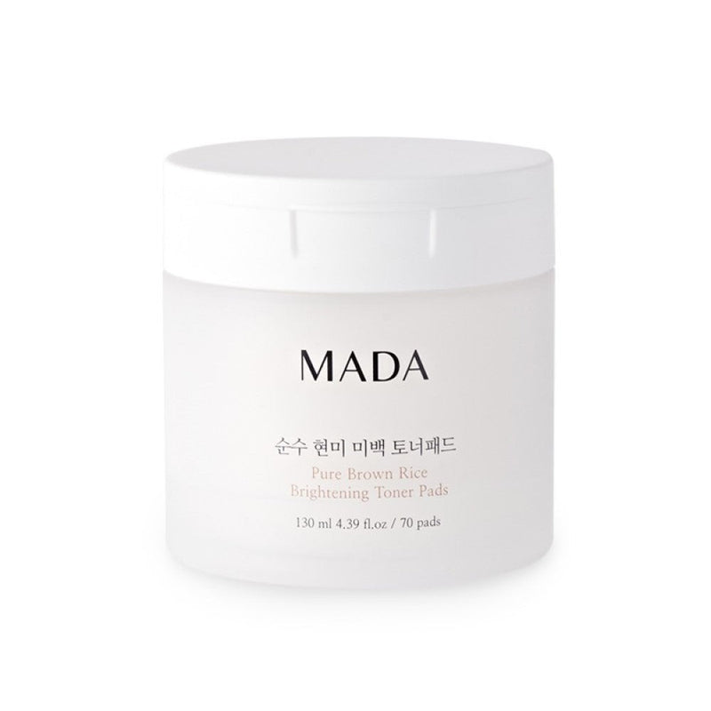 [HOT DEAL] MADA Pure Brown Rice Brightening Toner Pads 130ml (70Pads, 4.39 fl. oz) x 3ea