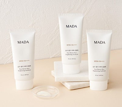 [Direct Shipping to Korea] [Expiring Soon] MADA Pure Brown Rice Whitening Sunblock 50ml (9 Pieces)
