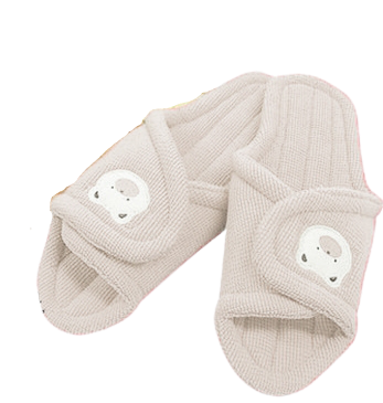 Microfiber slippers that clean as you wear them - Beige