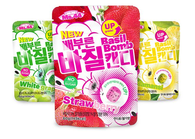 [Free Separate Shipping] Diet Basil Candy (Random from Calamansi/Strawberry/Grape) 4 Packs