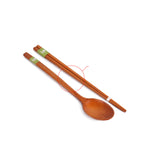 [Hankook Ceramic] Rihan Natural Lacquer Wooden Cooking Utensils Chopsticks 2-Piece Set