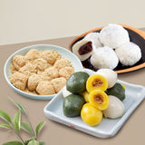 [SEPARATE FREE SHIPPING] YUGI BANGAH 유기방아 Korean Rice Cake Set (Injeolmi 240g x 3 Packs + Red Bean Rice Cake 270g x 3 Packs + Three Color Songpyeon 800g x 1 Pack)