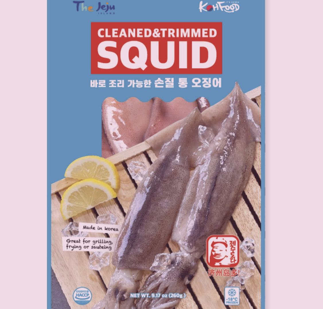 [Kkotma Fresh] Ready-to-Cook, Cleaned Whole Squid (260g) Expiration Date: September 20, 2027