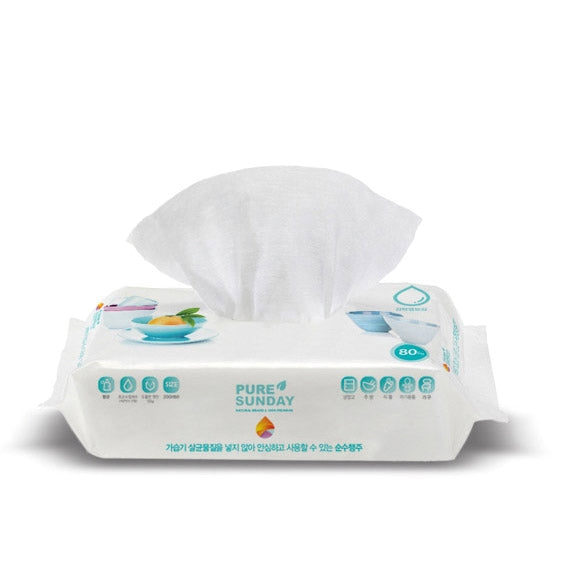 [Free Separate Shipping] Pure Sunday - Baking Soda Dishcloths 80 Sheets x 20 Packs