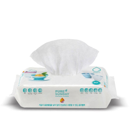 [Free Separate Shipping] Pure Sunday - Baking Soda Dishcloths 80 Sheets x 20 Packs