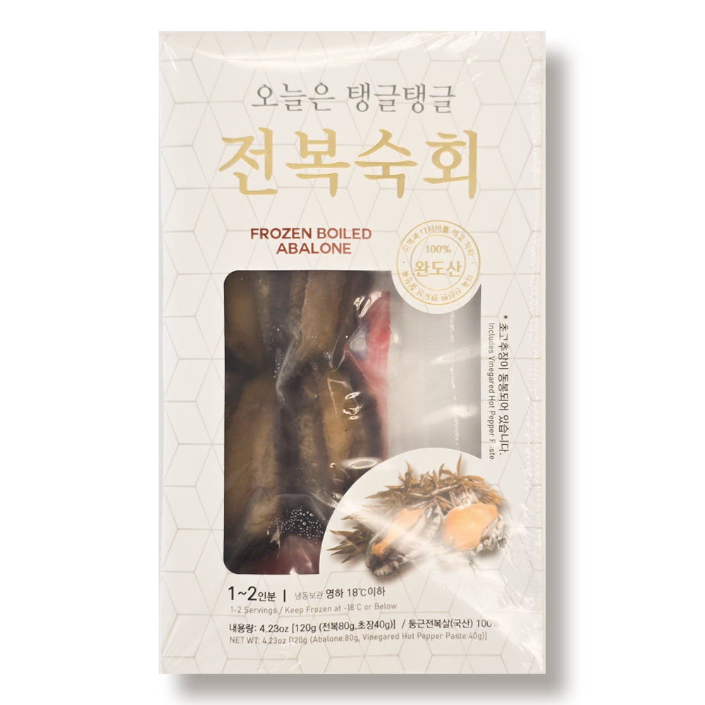[Kkotma Fresh] Today: Plump Boiled Abalone (4 pieces) (80g Abalone + 40g Spicy Gochujang) Expiration Date: March 8, 2026