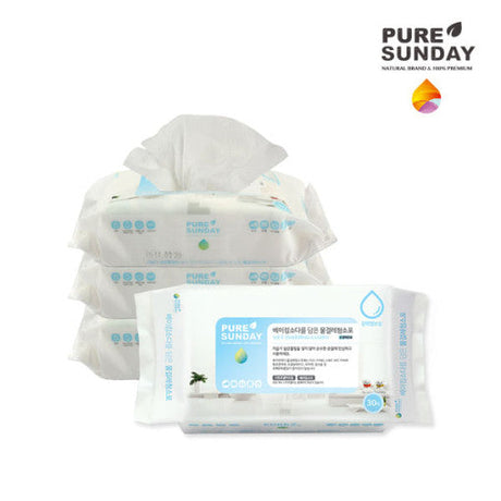 [Free Separate Shipping] Pure Sunday - Baking Soda Wet Cleaning Wipes 10 Packs + Kitchen Dishcloths 10 Packs