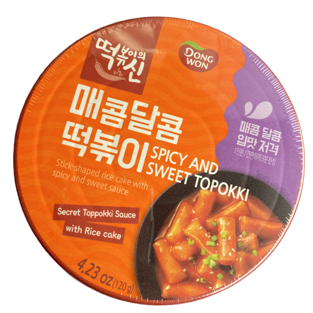 Dongwon Cup Tteokbokki Spicy Sweet Tteokbokki 120g * 4 packs - 1 per order (Limited to 1 per order)