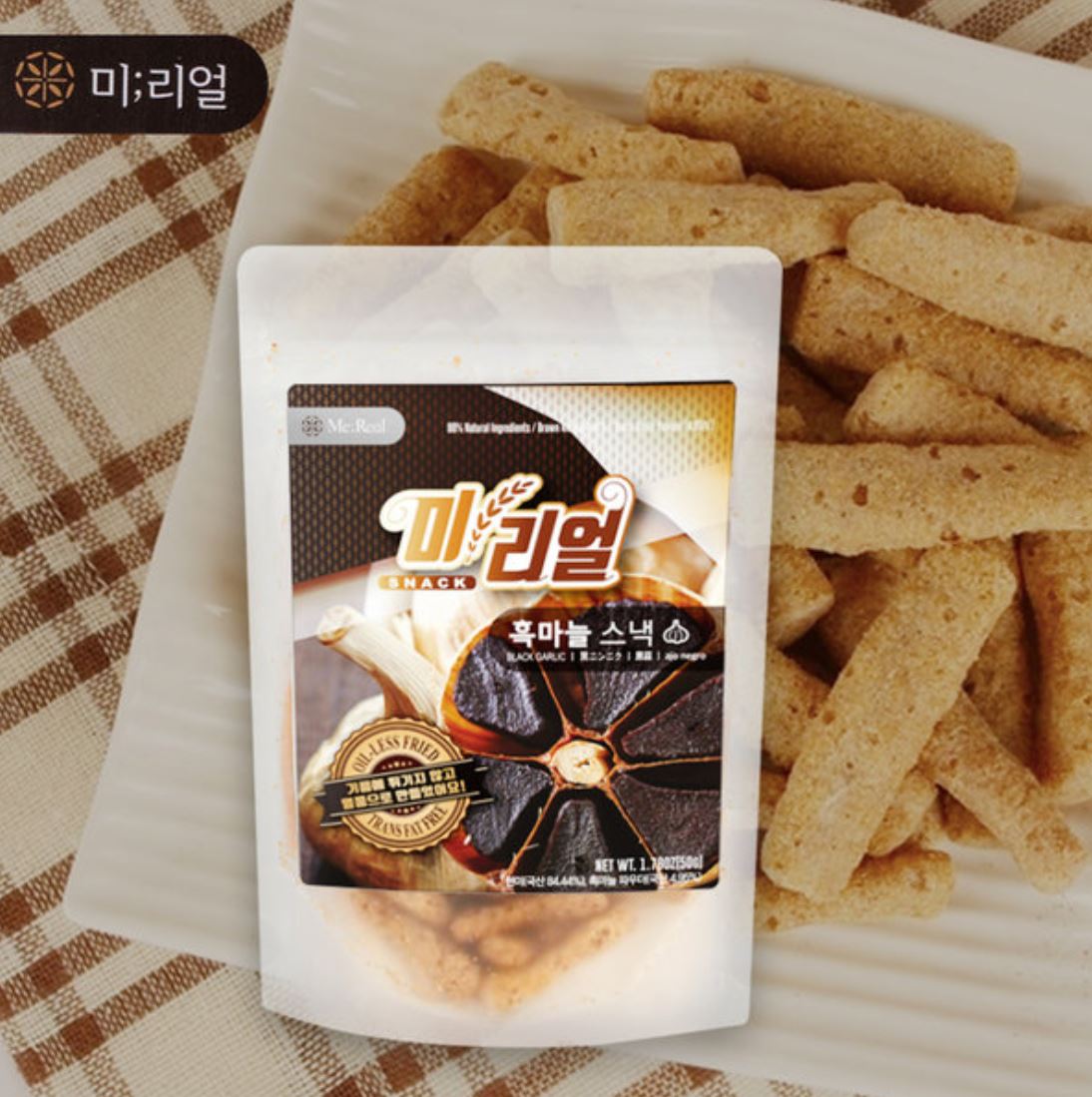 Our Family Healthy Snack Brown Rice Black Garlic Snack 50g * 3 Bags