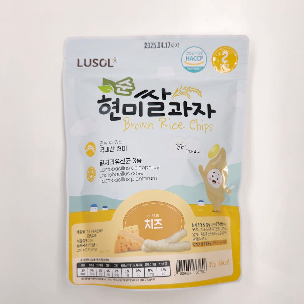 Rusol Pure Brown Rice Cracker Stage 2 Cheese 25g