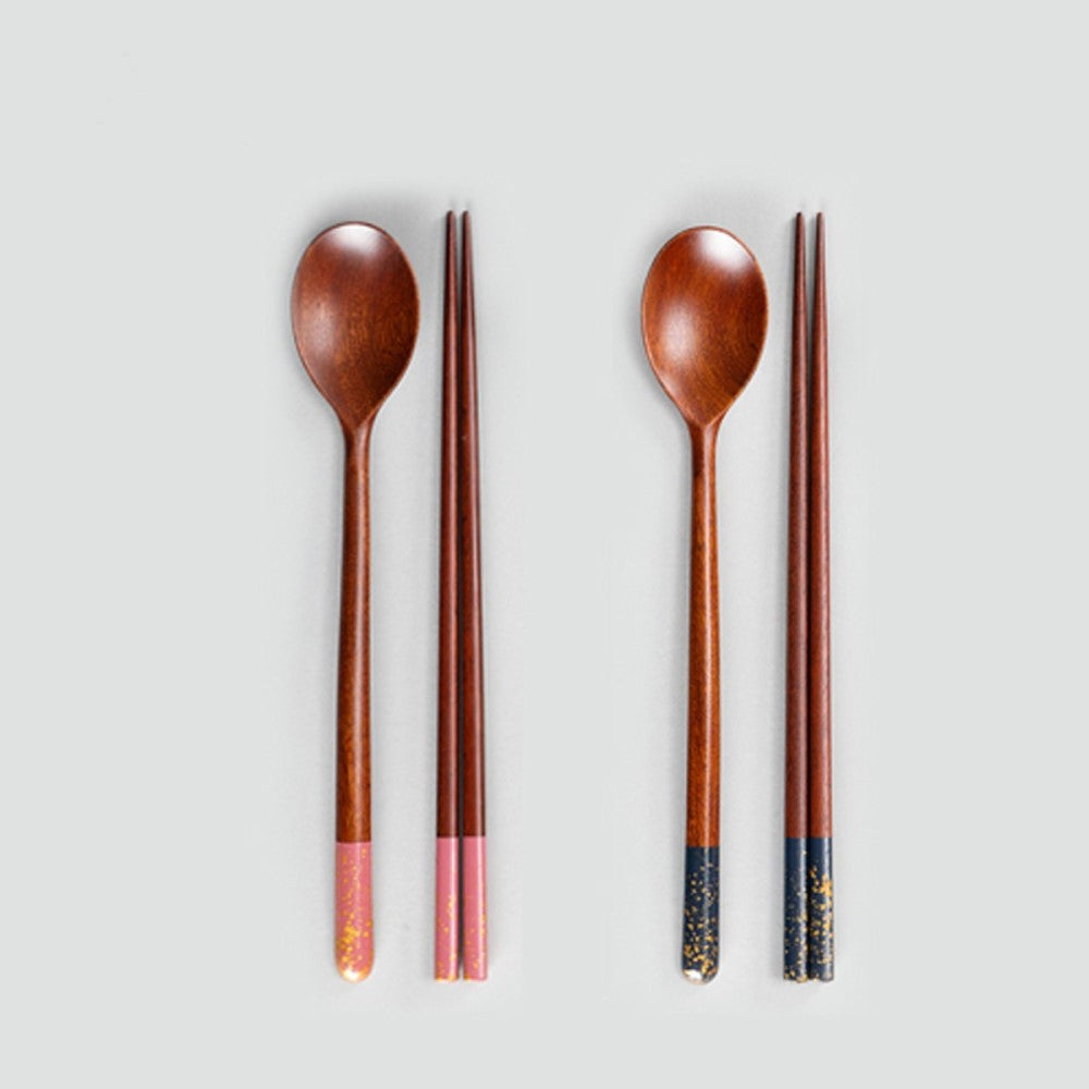 Chilmong Geumsu Gangsan Lacquerware Cutlery Set (2 Spoons + 2 Chopsticks) (Color Selection)