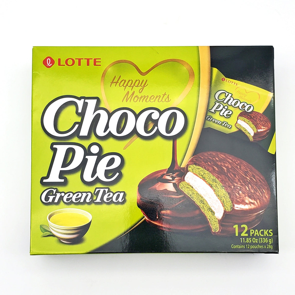 Lotte Green Tea Choco Pie (12-pack)