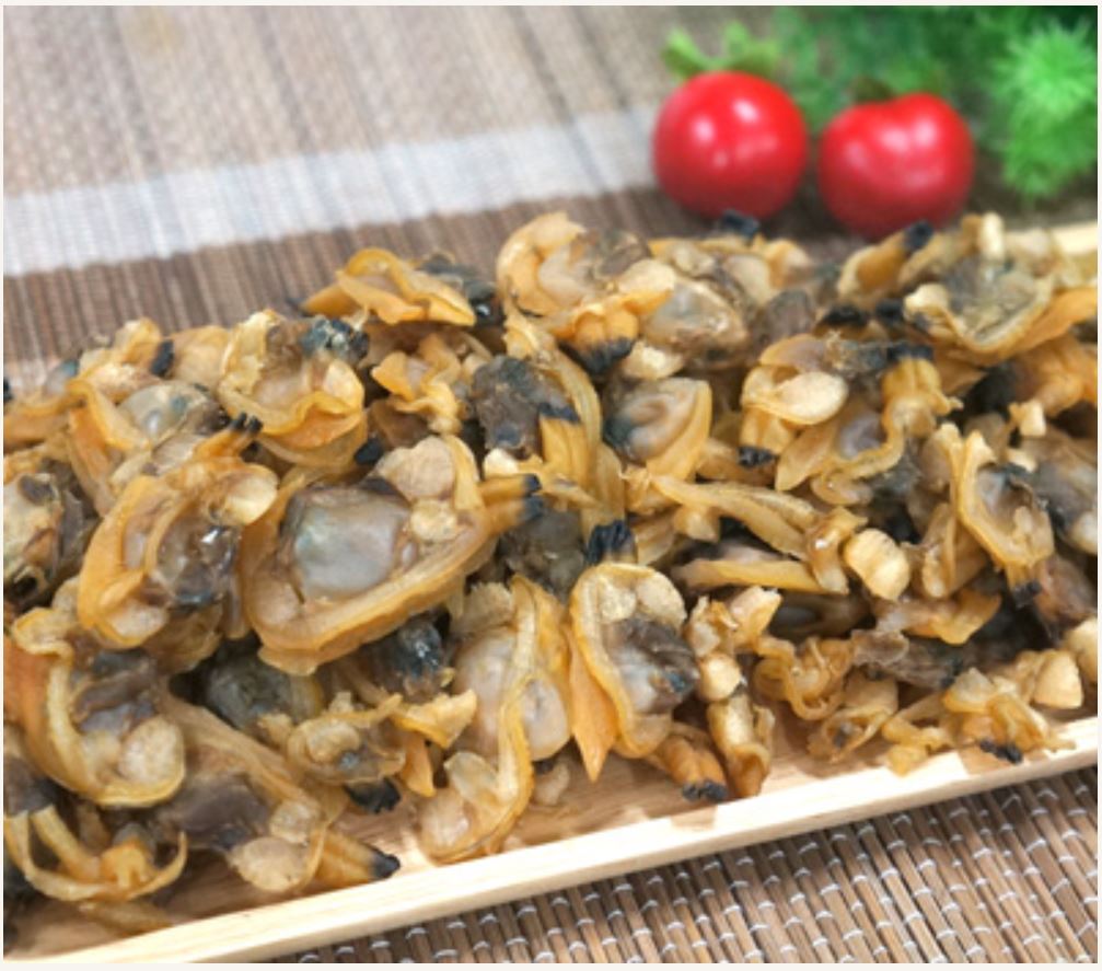 Very well-dried dried clam meat, large size, approximately 200g