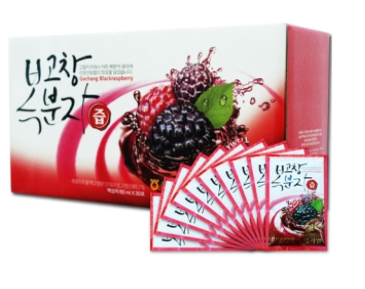 [Free Separate Shipping] Gochang Black Raspberry Juice (80ml x 30 packs) * 4 boxes