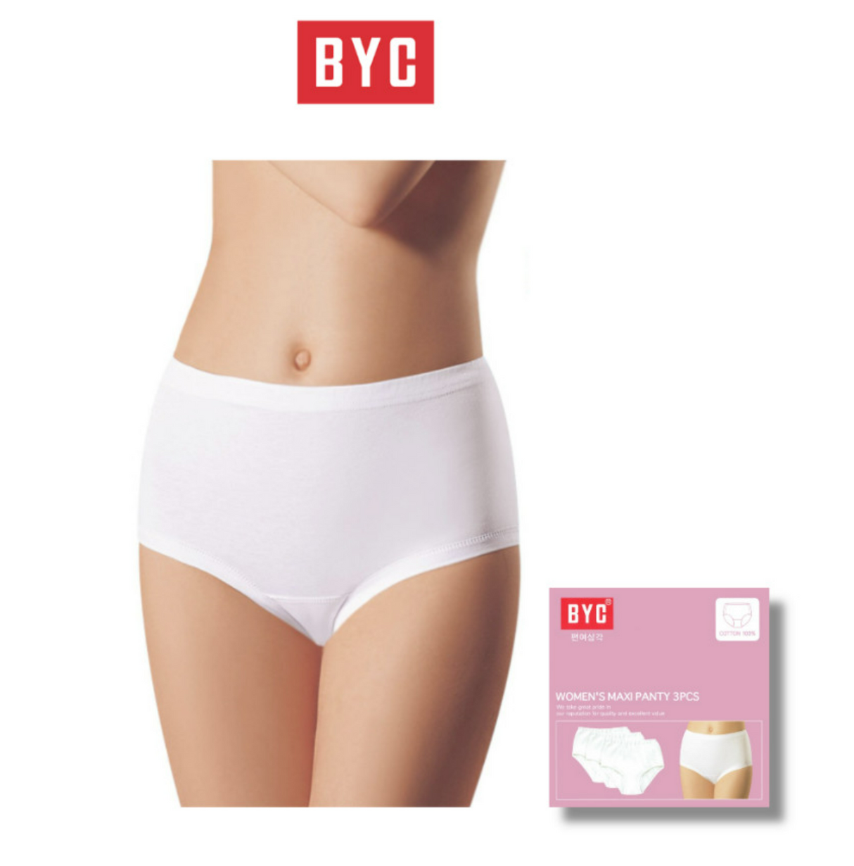 BYC Women's White Briefs 3-Pack (BYT7230)