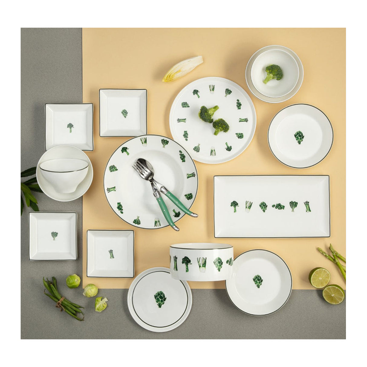 [Hankook Ceramic] Daily Green 2-Person Home Set 12P