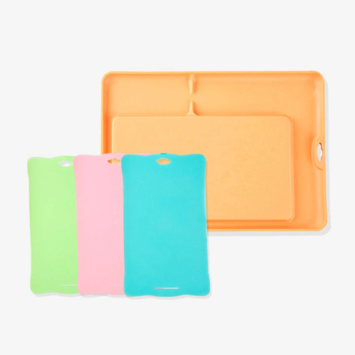JM Green Double Save Cutting Board Set (1 Main Cutting Board + 3 TPU)