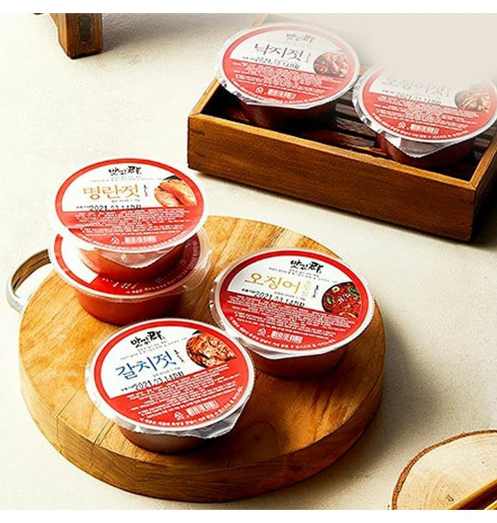 [Free Separate Shipping] Hyosong Salted Seafood 8-Type Set (24 Packs, 3 of Each) (Spicy Octopus + Pollock Roe + Hairtail + Squid + Seasoned Squid + Sea Cucumber Roe + Octopus + Baby Squid)