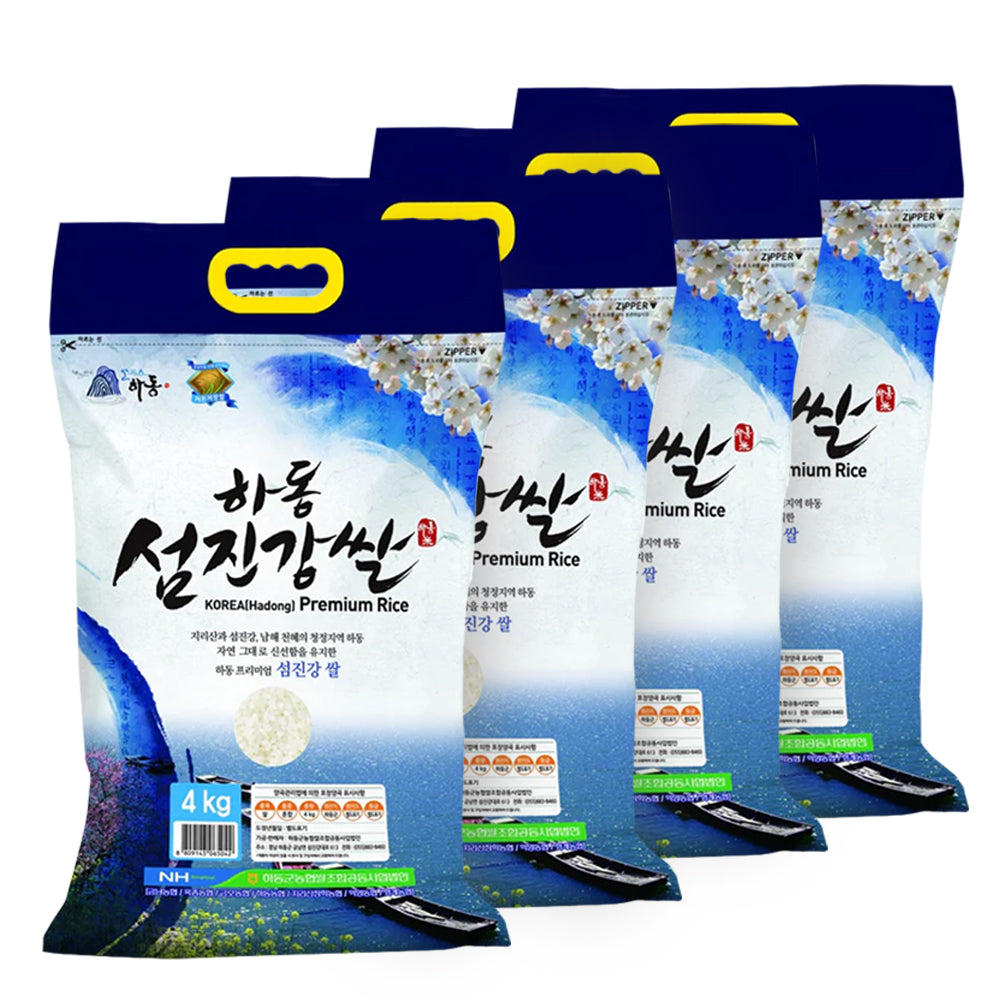 [Free Separate Shipping] Hadong Seomjingang Rice Grown with Seomjingang Grade 1 Water 4kg x 4 Bags (Refrigerate)<br>(Milling Date: August 25, 2023)