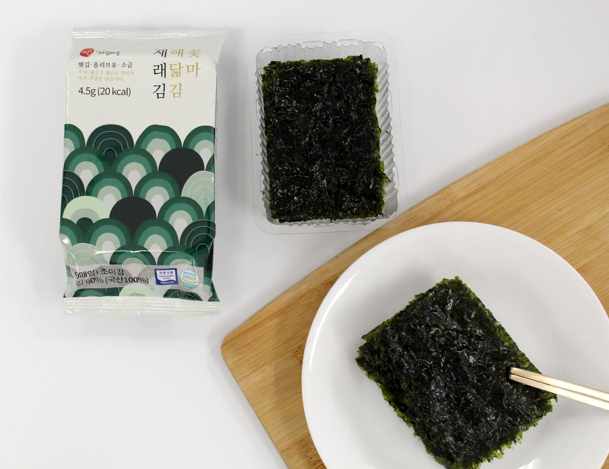 [Free Separate Shipping] Haedam Gim Traditional Seaweed Lunchbox Seaweed 72 Packs (6 Packs x 12 Sets)